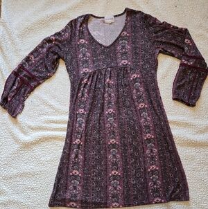 Bohemian Floral Long Sleeve Dress